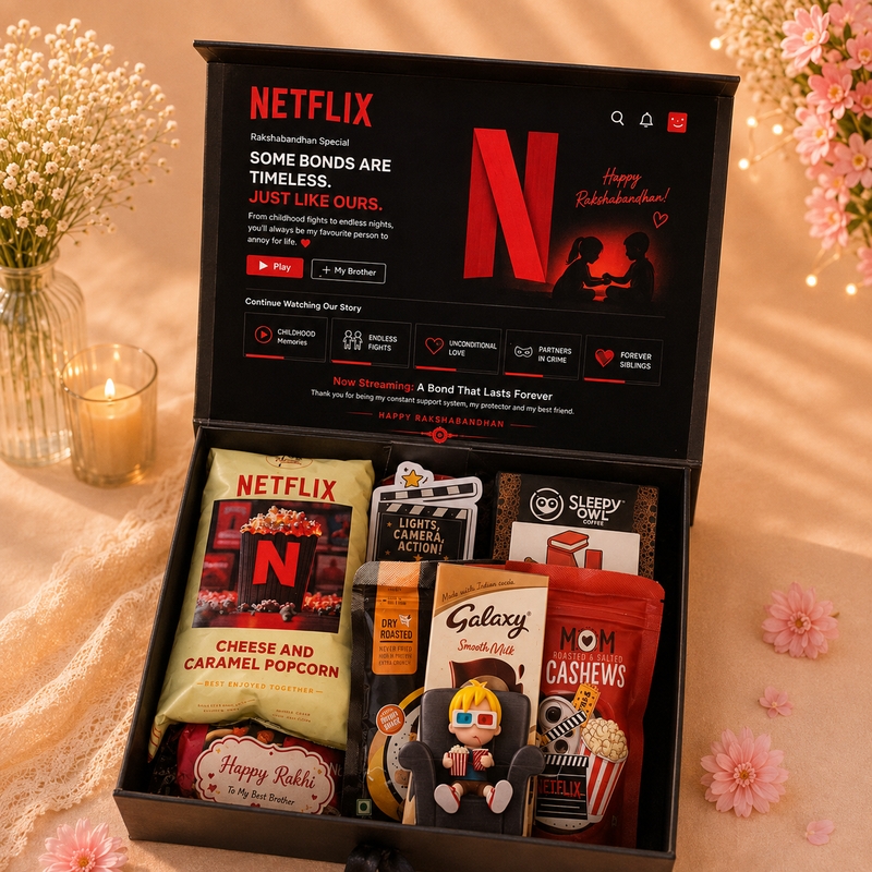 Netflix Rakhi Hamper | Premium Gift Box for Brother - Image 2