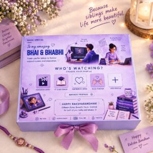 Bhai Bhabhi Rakhi Gift Box by Thegiftoholic